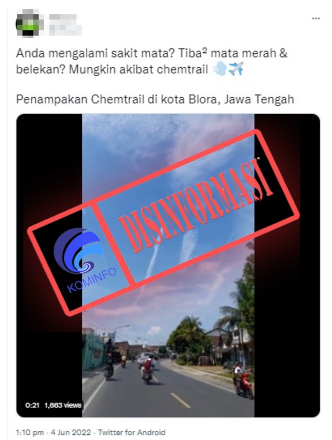 Video Penampakan Chemtrail di Blora