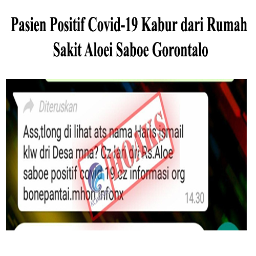 Pasien Positif Covid-19 Kabur dari Rumah Sakit Aloei Saboe Gorontalo