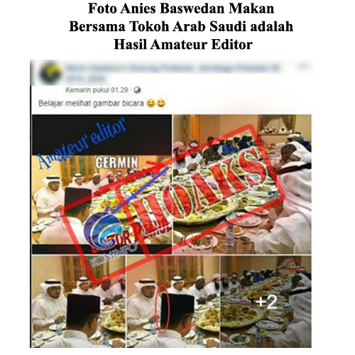 Foto Anies Baswedan Makan Bersama Tokoh Arab Saudi adalah Hasil Amateur Editor