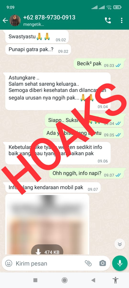 BEREDAR TANGKAPAN LAYAR AKUN WHATSAPP YANG MENGGUNAKAN FOTO DARI BAPAK KADIS KEARSIPAN DAN PERPUSTAKAAN DAERAH KABUPATEN BULELENG.