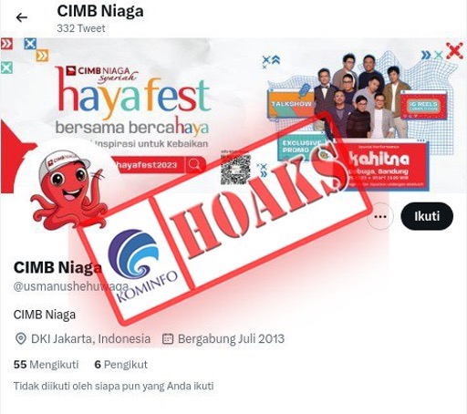 Akun Twitter Mengatasnamakan PT Bank CIMB Niaga Tbk