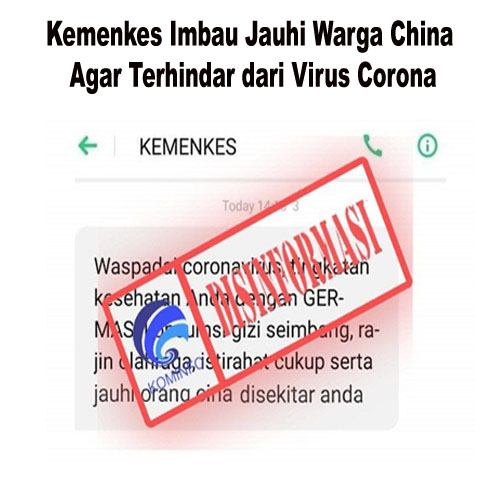 Kemenkes Imbau Jauhi Warga China Agar Terhindar dari Virus Corona