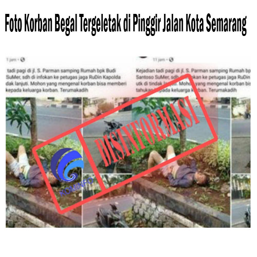 Foto Korban Begal Tergeletak di Pinggir Jalan Kota Semarang