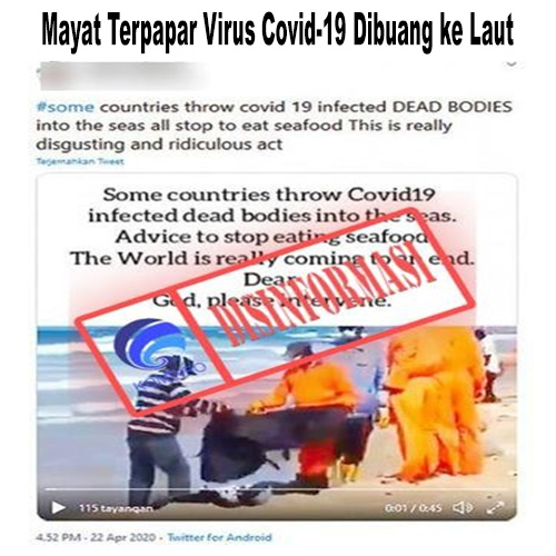 Mayat Terpapar Virus Covid-19 Dibuang ke Laut