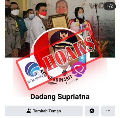 Akun Facebook Mengatasnamakan Bupati Bandung