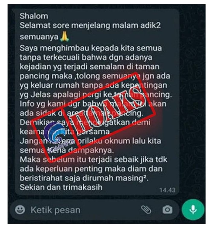 Pesan Berantai tentang Aksi Begal di Kawasan Taman Pancing Kota Denpasar