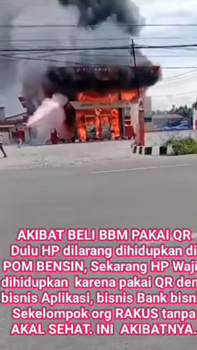 SPBU Pertamina Terbakar Karena Penggunaan QR Code