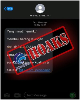 SMS Lelang Online Pegadaian disertai