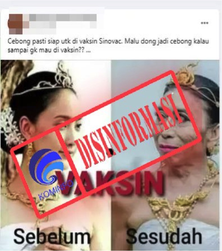 Foto Perubahan Wajah Sebelum dan Sesudah Divaksin Covid-19