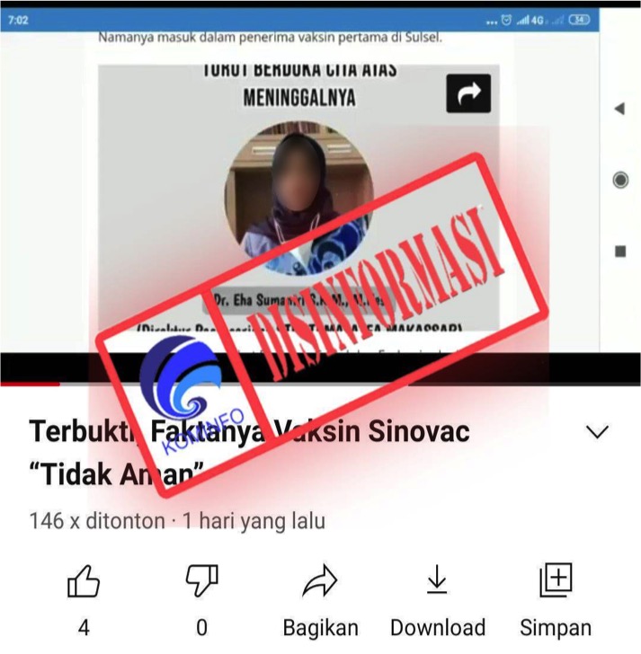 Terbukti Sinovac Tidak Aman, Direktur Pascasarjana STIK Tamalatea Makassar Meninggal karena Vaksin