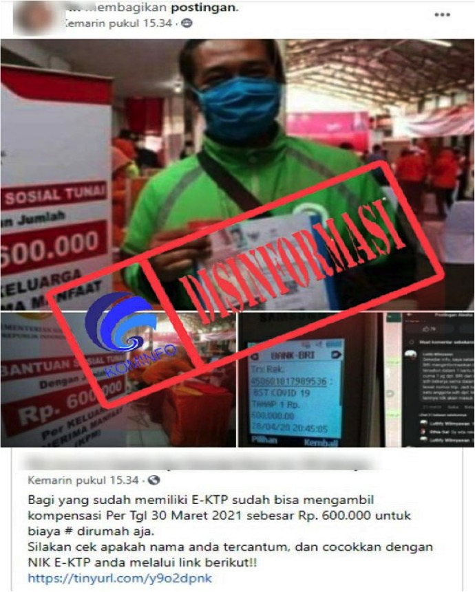 Link Bantuan Kompensasi Biaya di Rumah Saja Rp 600 Ribu