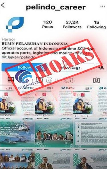 Akun Instagram Mengatasnamakan Pelindo