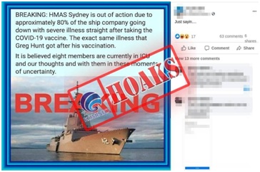 Tentara Angkatan Laut Australia Mengalami Efek Samping Parah setelah Divaksin Covid-19