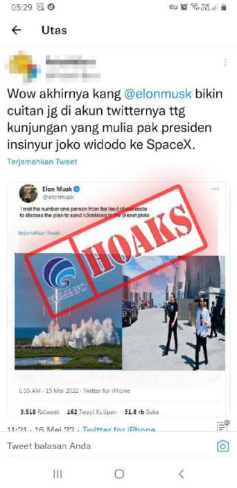 Unggahan Twitter Elon Musk Pasca Kunjungan Presiden Jokowi