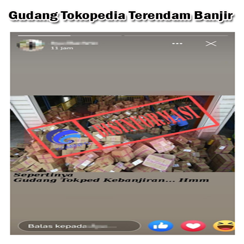 Gudang Tokopedia Terendam Banjir