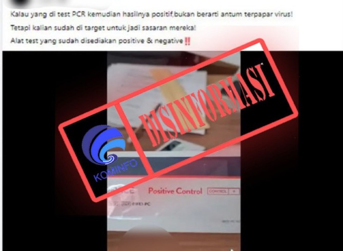 Foto Alat Tes PCR sudah Ada Keterangan Positif dan Negatif untuk Mencari Target Sasaran