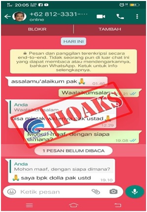 Akun Whatsapp Mengatasnamakan Bupati Sidrap