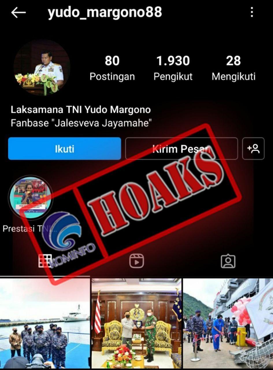 Akun Instagram Mengatasnamakan Kepala Staf Angkatan Laut (KASAL)