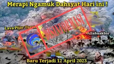 Video Erupsi Gunung Merapi pada 12 April 2023