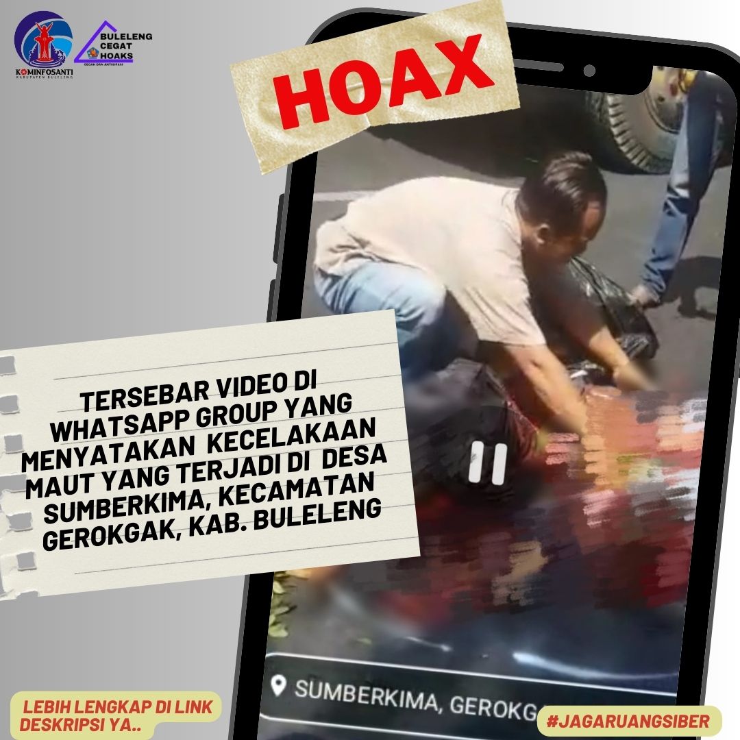 Beredar video korban kecelakaan di grup WhatsApp yang menyatakan di Desa Sumberkima, Kecamatan Gerokgak