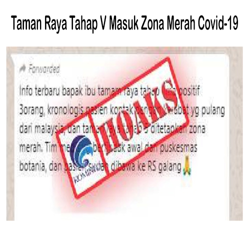 Taman Raya Tahap V Masuk Zona Merah Covid-19