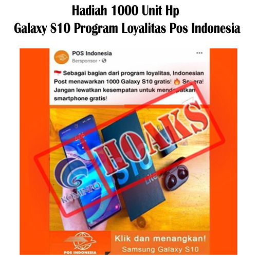 Hadiah 1000 Unit HP Galaxy S10 Program Loyalitas Pos Indonesia