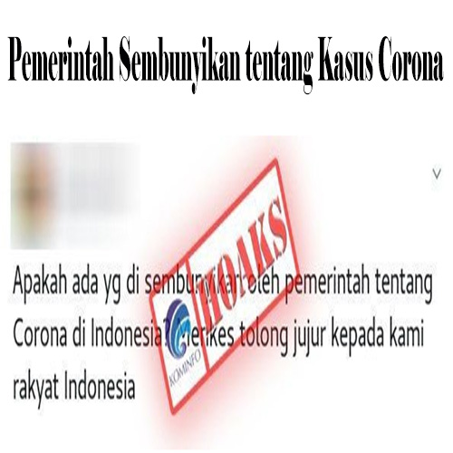 Pemerintah Sembunyikan tentang Kasus Corona