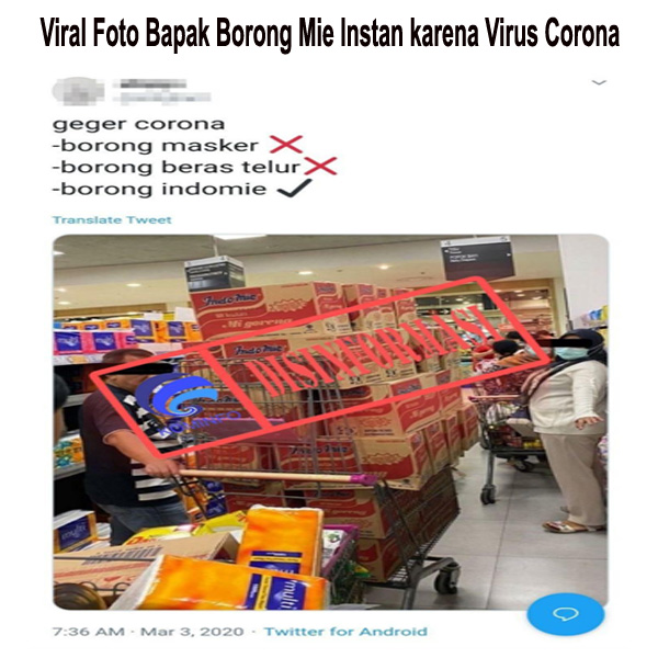 Viral Foto Bapak Borong Mie Instan karena Virus Corona