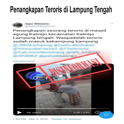 Penangkapan Teroris di Lampung Tengah