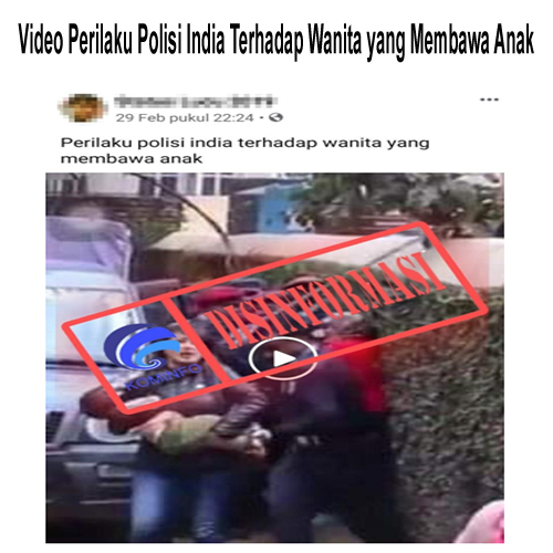 Video Perilaku Polisi India Terhadap Wanita yang Membawa Anak