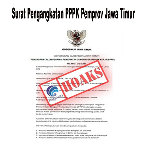 Surat Pengangkatan PPPK Pemprov Jawa Timur