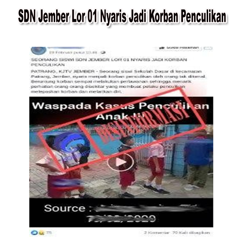 Siswi SDN Jember Lor 01 Nyaris Jadi Korban Penculikan