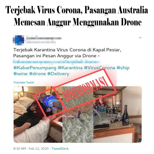 Terjebak Virus Corona, Pasangan Australia Memesan Anggur Menggunakan Drone