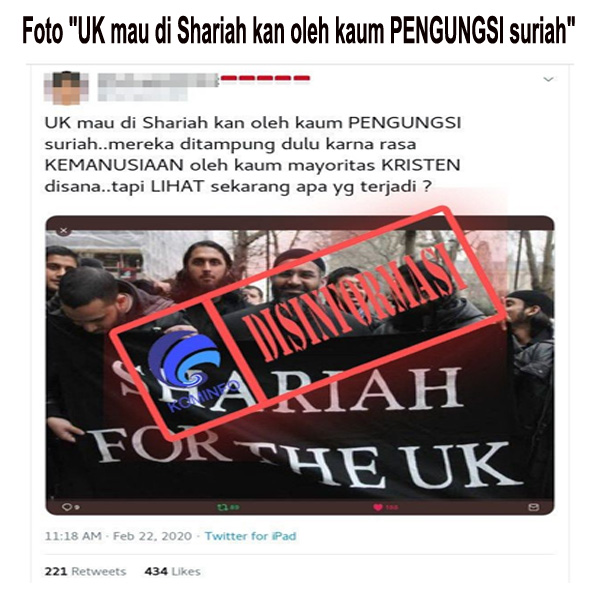 Foto UK mau di Shariah kan oleh kaum PENGUNGSI suriah