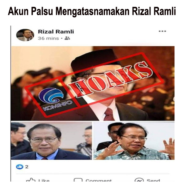 Akun Palsu Mengatasnamakan Rizal Ramli