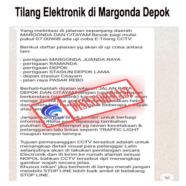 Tilang Elektronik di Margonda Depok