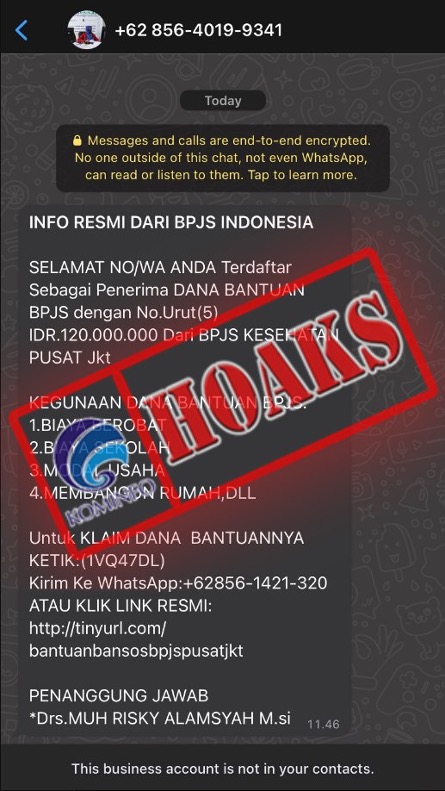 Program Penerima Dana Bantuan Mengatasnamakan BPJS Kesehatan