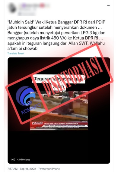 Video Wakil Ketua Banggar DPR RI Tersungkur setelah Menyetujui Penarikan LPG 3 Kg dan Penghapusan Daya Listrik 450 VA