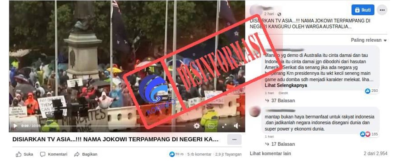 Demonstrasi Warga Australia agar Pemerintahnya Tak Perang dengan Indonesia