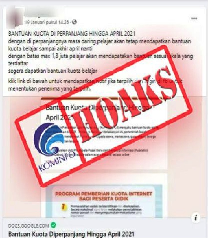 Informasi Cara Mendapat Perpanjangan Kuota Internet Peserta Didik hingga April 2021