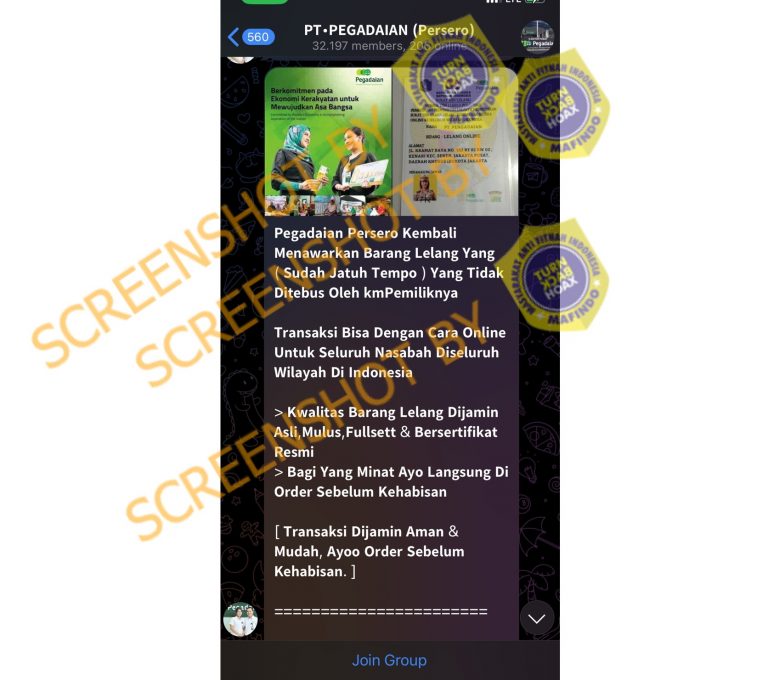 PT PEGADAIAN LAKUKAN LELANG ONLINE