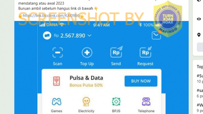 BANTUAN SALDO DANA SENILAI RP2 JUTA DARI PEMERINTAH PERIODE JANUARI 2023