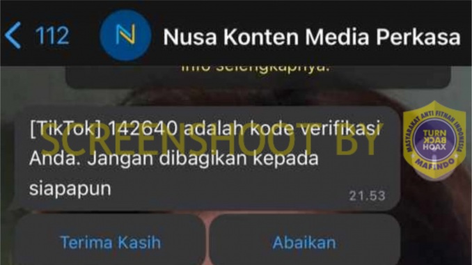 Kode Verifikasi Tiktok Dikirim Lewat Pesan Whatsapp Nusa Konten Media Perkasa