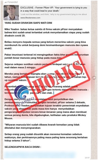 Vaksin Virus Corona Membunuh Orang dan akan Memusnahkan Populasi Dunia