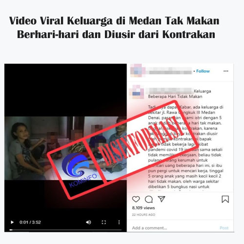 Video Viral Keluarga di Medan Tak Makan Berhari-hari dan Diusir dari Kontrakan