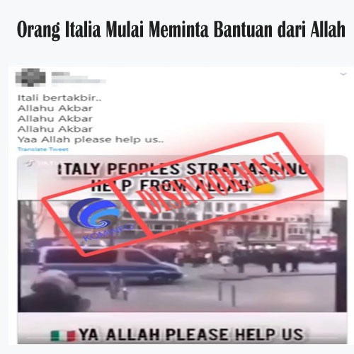 Orang Italia Mulai Meminta Bantuan dari Allah