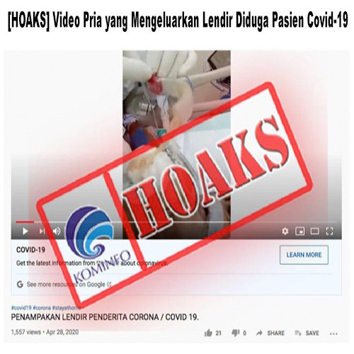 Video Pria yang Mengeluarkan Lendir Yang Diduga Pasien Covid-19