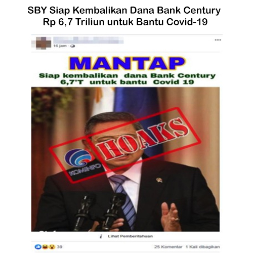 SBY Siap Kembalikan Dana Bank Century Rp 6,7 Triliun untuk Bantu Covid-19