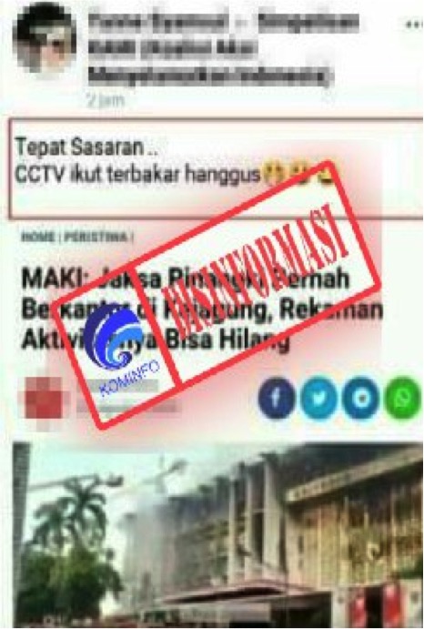 CCTV Kejagung Ikut Terbakar Hangus