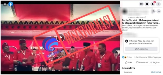 PDI Perjuangan Tarik Semua Kadernya di Pemerintahan Presiden Jokowi